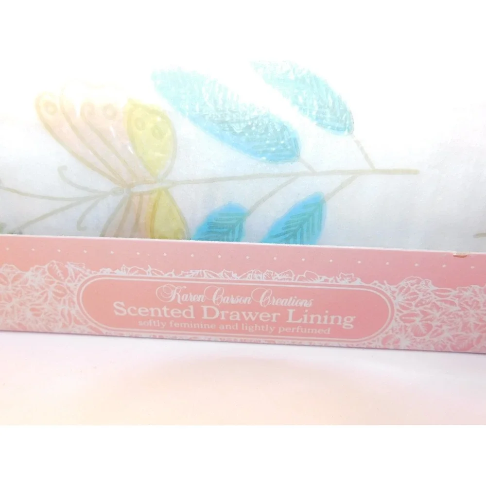 Vintage Karen Carson Creations Polyfab Scented Drawer Lining Floral